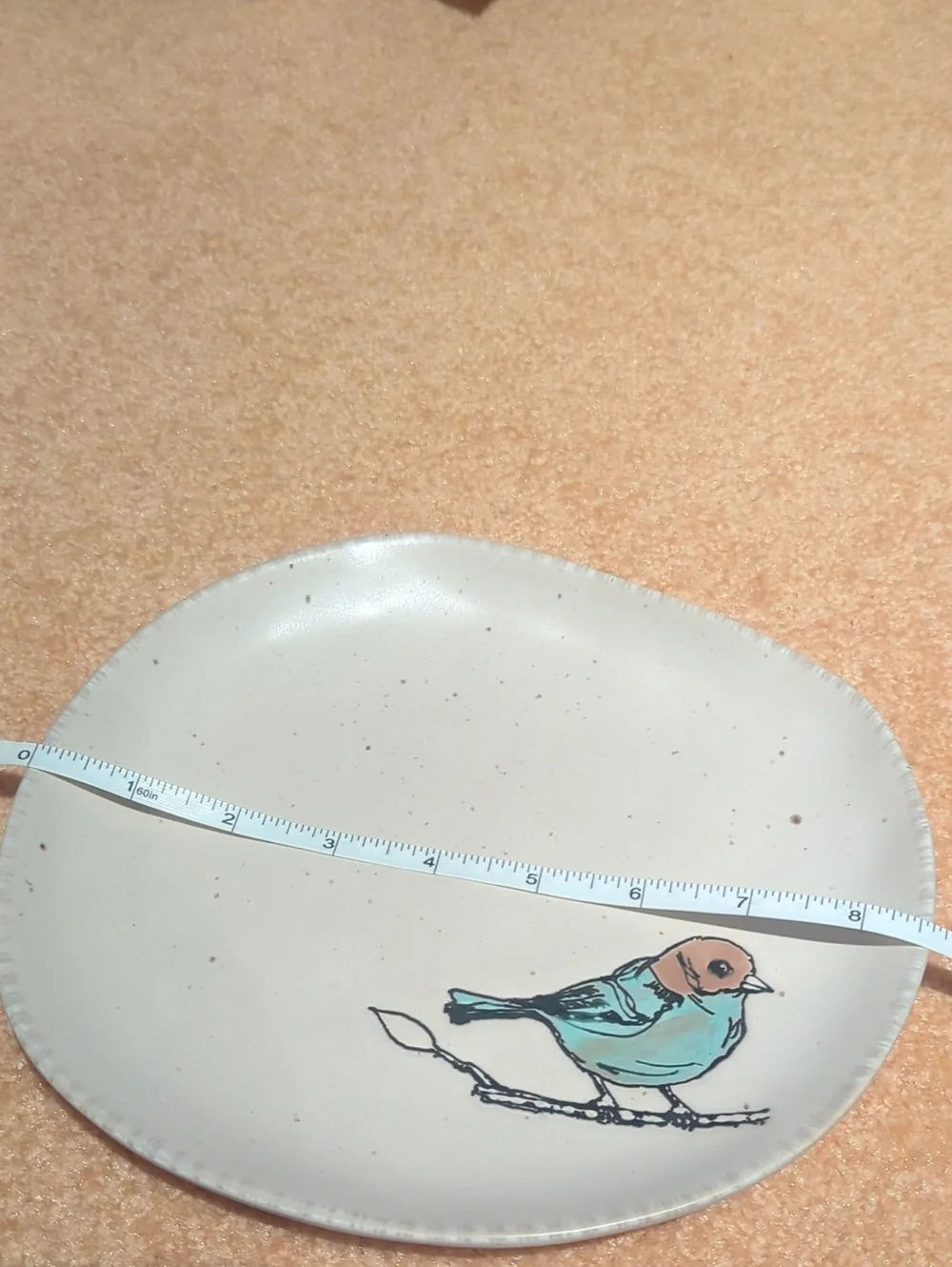 Ceramic Plate With Bird Design